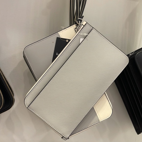 Kate Spade Lucy Medium L-Zip Wristlet 
COLOR: Platinum Grey Multi 
NWT - Picture 2 of 16